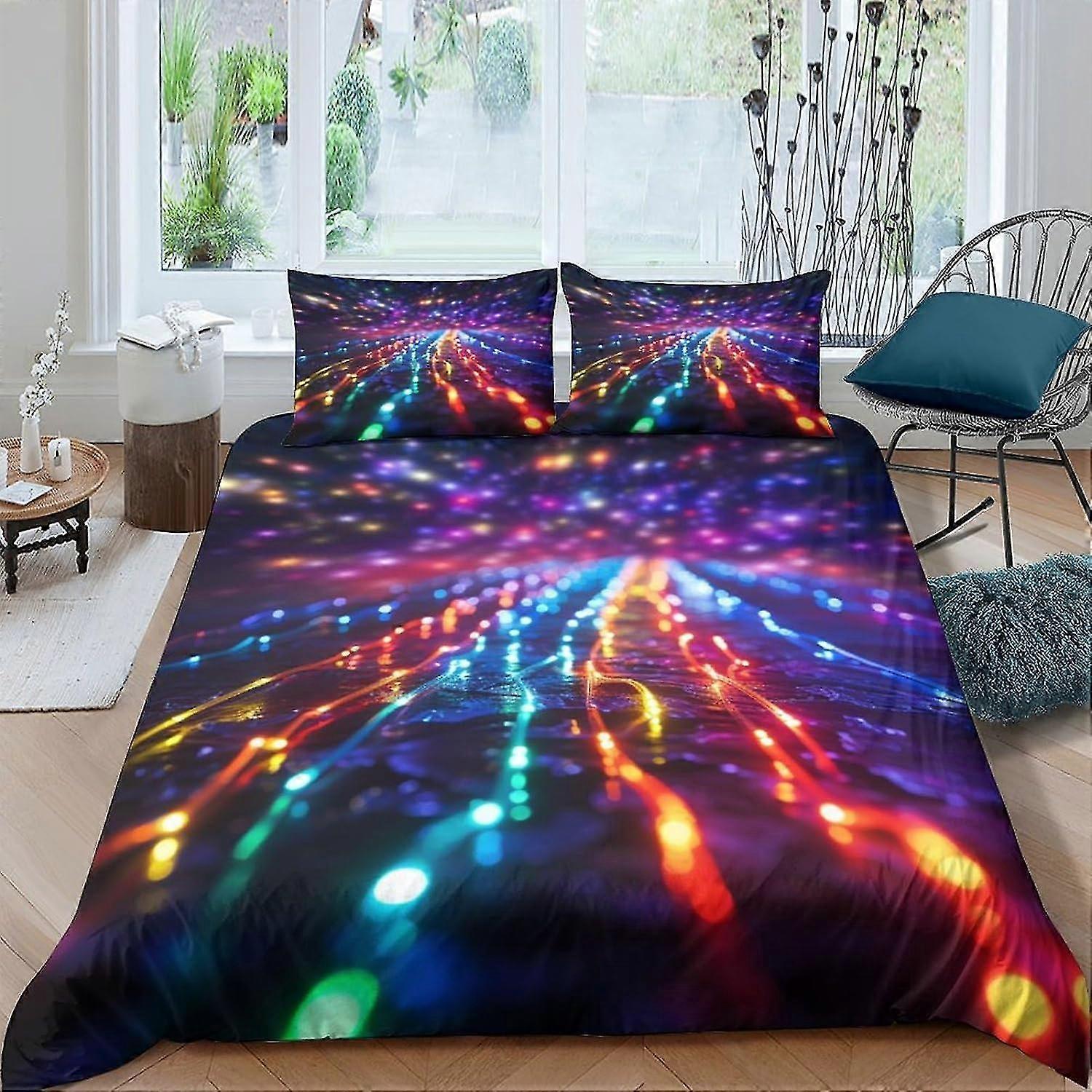 Ensembles de literie colorés imprimés en 3D avec taies d’oreiller, ensemble de housse de couette en microfibre douce, housse de couette à fermeture éclair, adapté à diverses marques