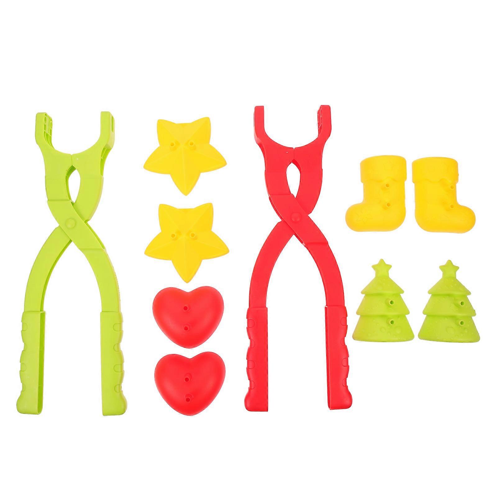 Adorable Children Toy Makers Snow Fights Winter Activities Heart Shape Plastic 6Pcs