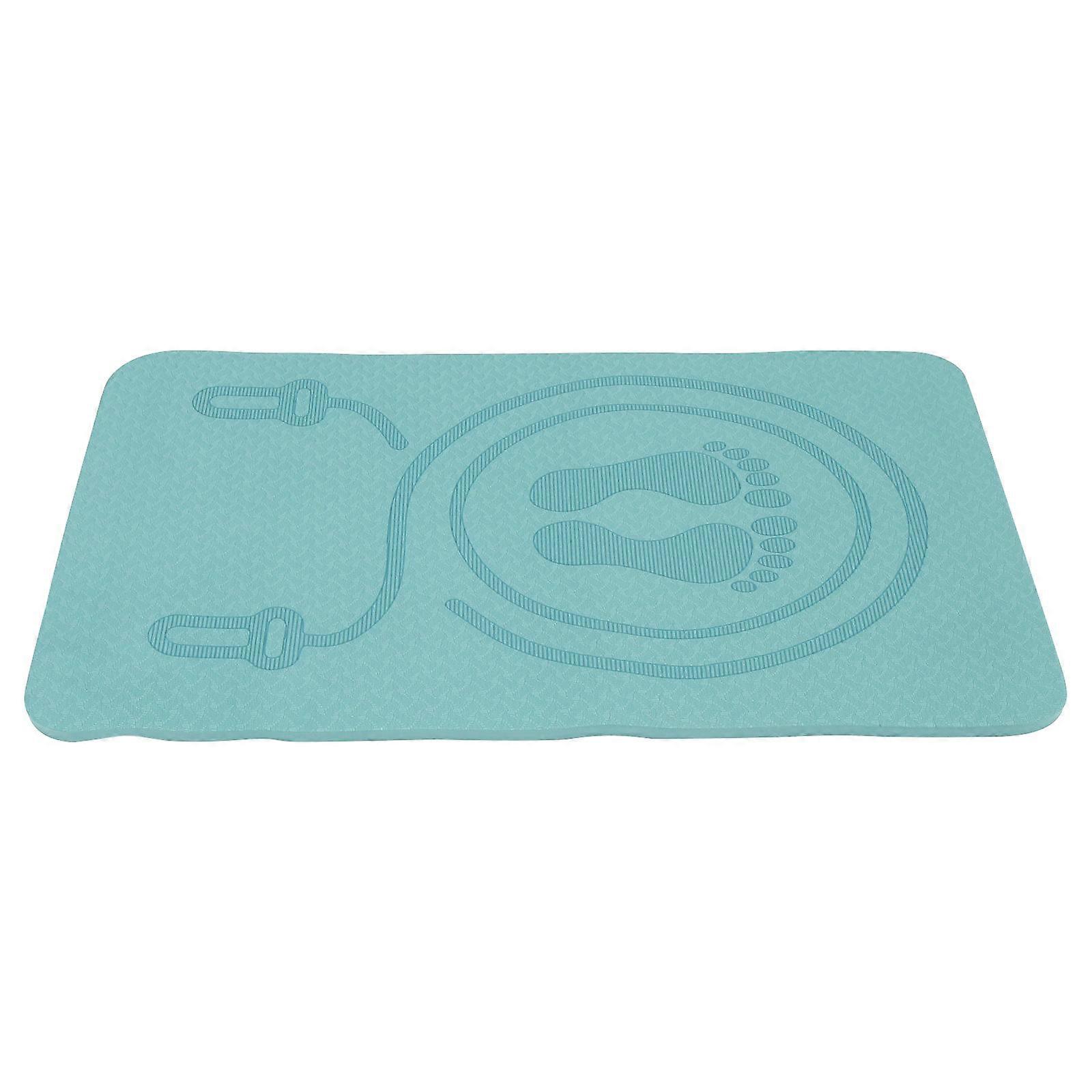 Household Workout Mat Green Tpe Jump Rope Mat with Joint Support and Odorless Material for Home