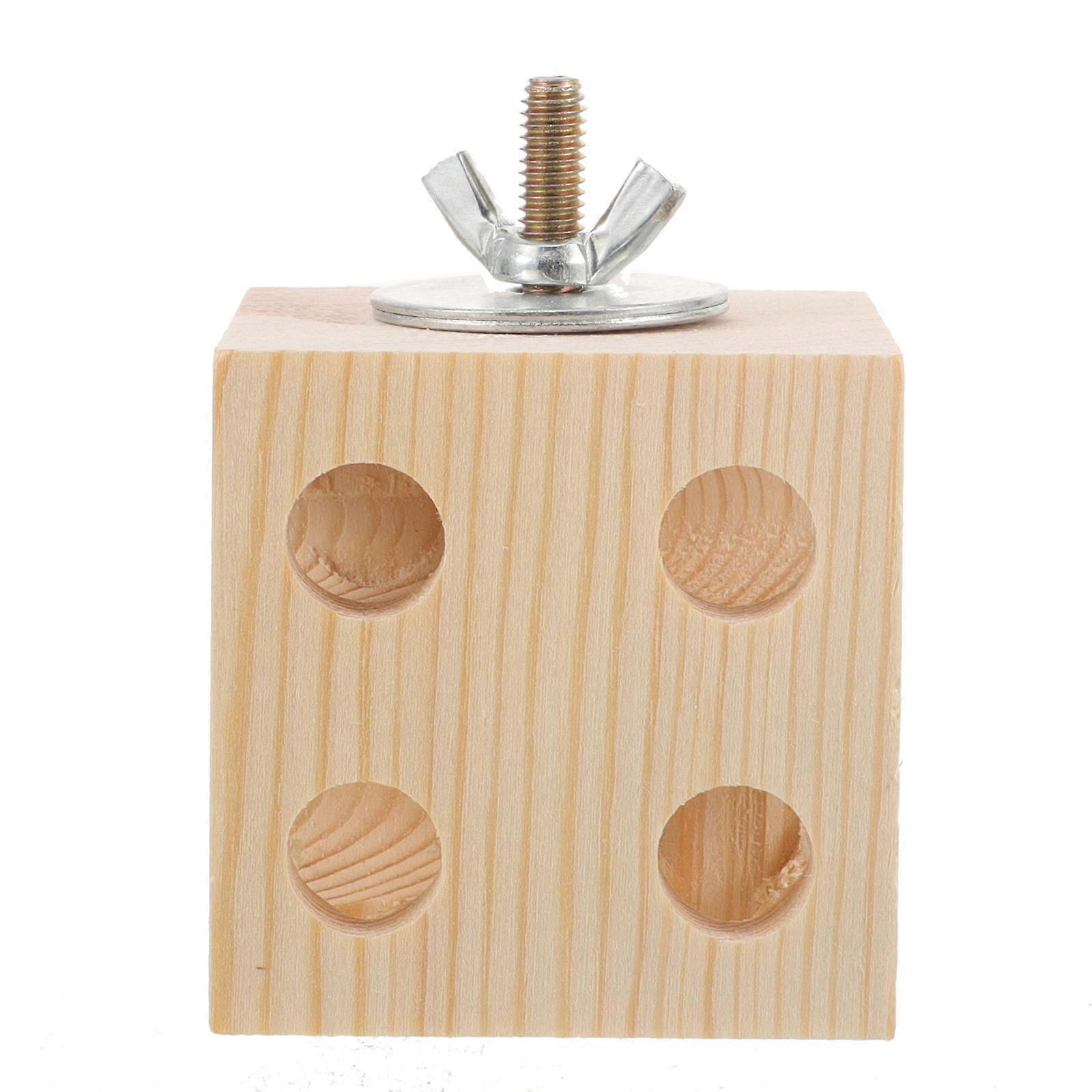 Bird Chewing Toy Wooden Block for Foraging Training Parrot Puzzle