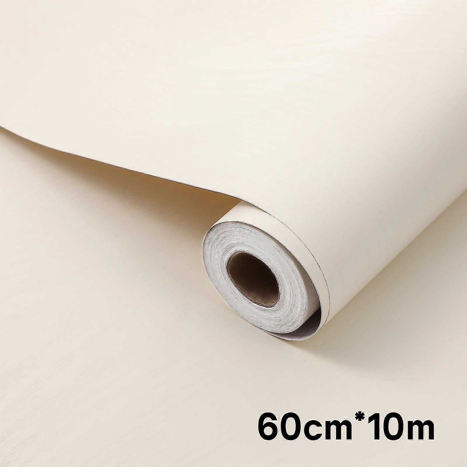Peel And Stick Paper Beige PVC Material Bathroom Wallpaper Easy To Wipe Clean Dormitory Decoration 1 Roll