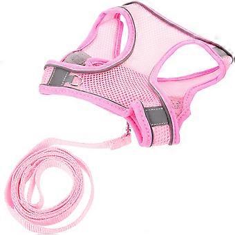 Reflective Dog Harness with Leash, Breathable Mesh Pet Walking Gear, Lightweight and Comfortable for Summer Outings