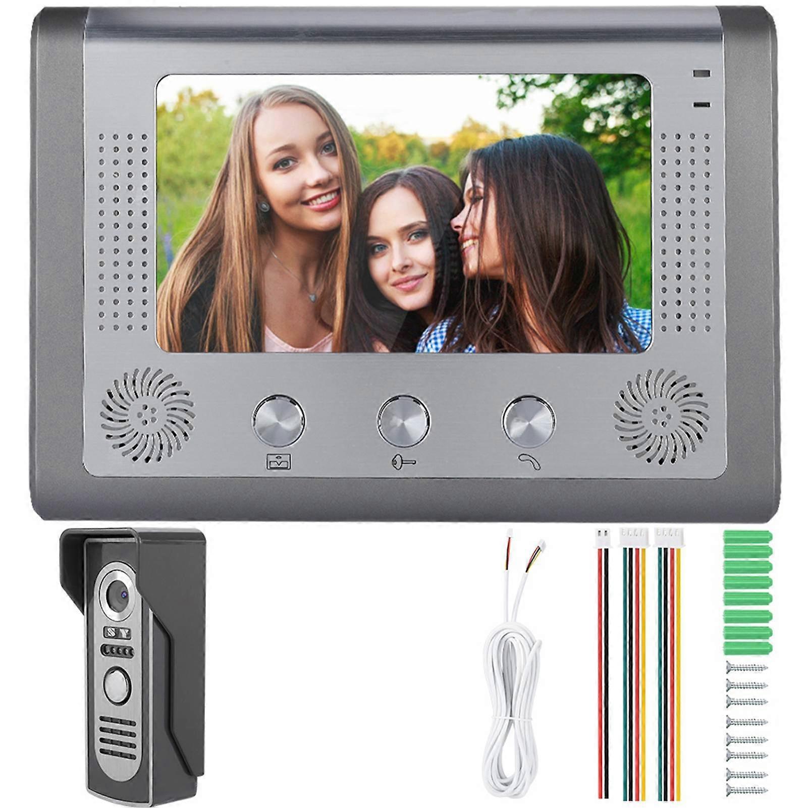 7inch Wired Photo Shooting Touch Screen Video Intercom Doorbell Door Phone