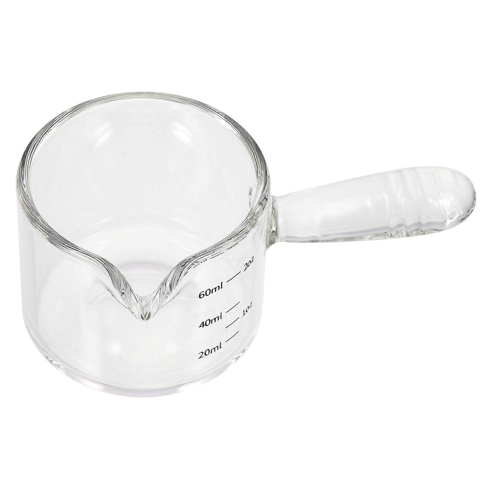 Measuring Glass Coffee Preparation Elegant Style Accurate Measurement 4.2×2.2×2in 1Set