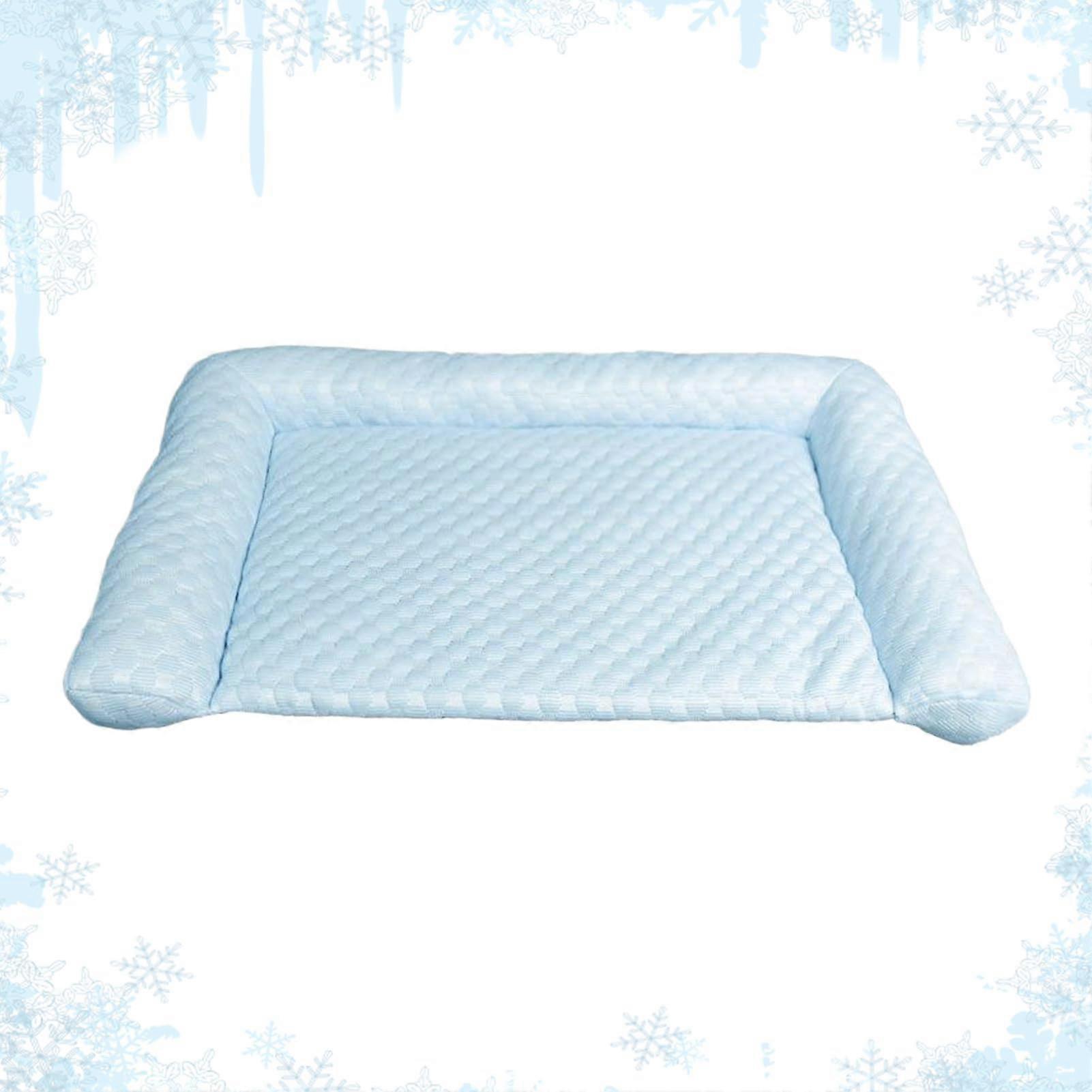 Dog Cooling Mat  SelfCooling Pad  Waterproof Gel Cushion  Light Blue
