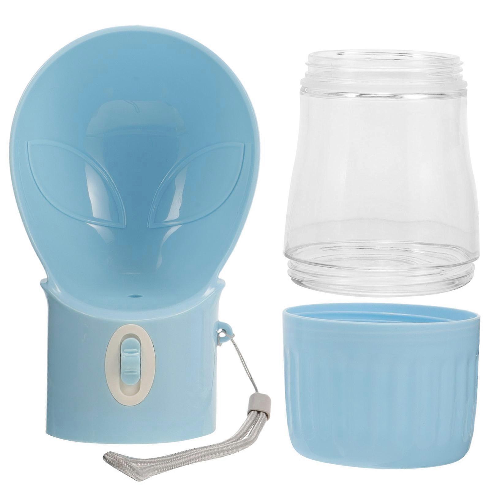 Dog Water Bottle with Food Container for Drinking Use Portable Sky-Blue