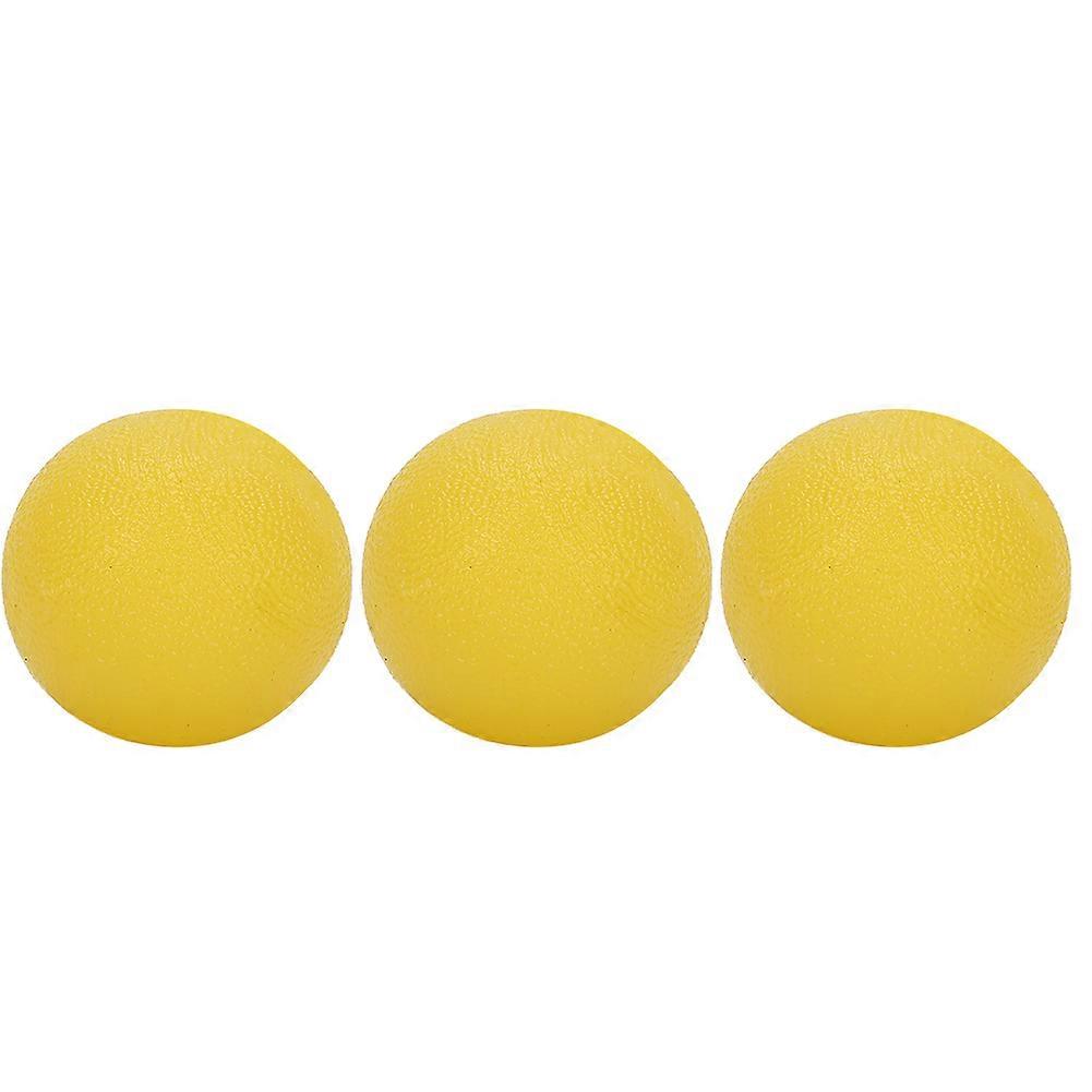 3pcs main poignée boule hommes femmes fitness doigt exerciseur main exercice boules (rondes) jaune