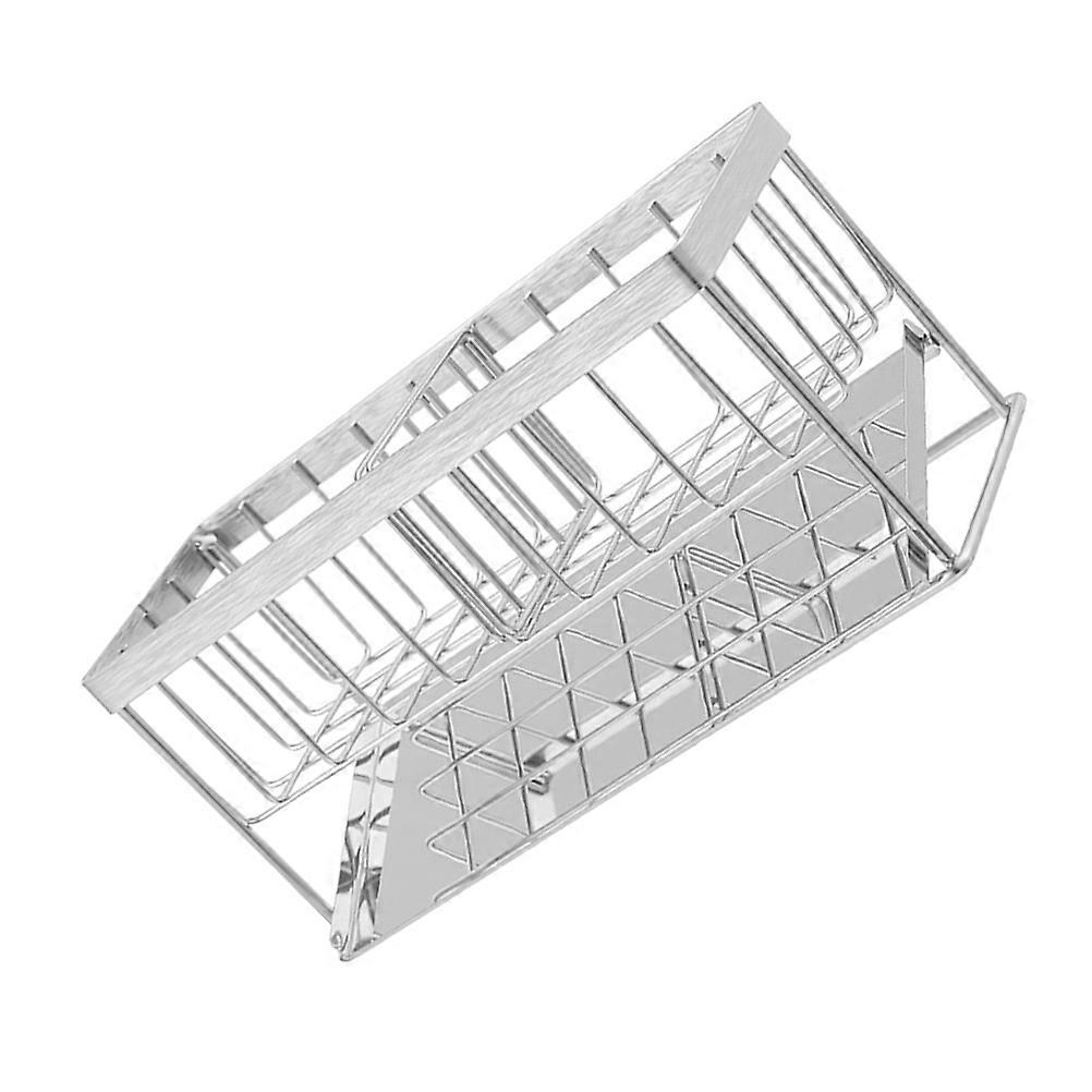 1pc Kitchen Organizer Rack with Drainage Holder for Sponge and Dishcloth Storage
