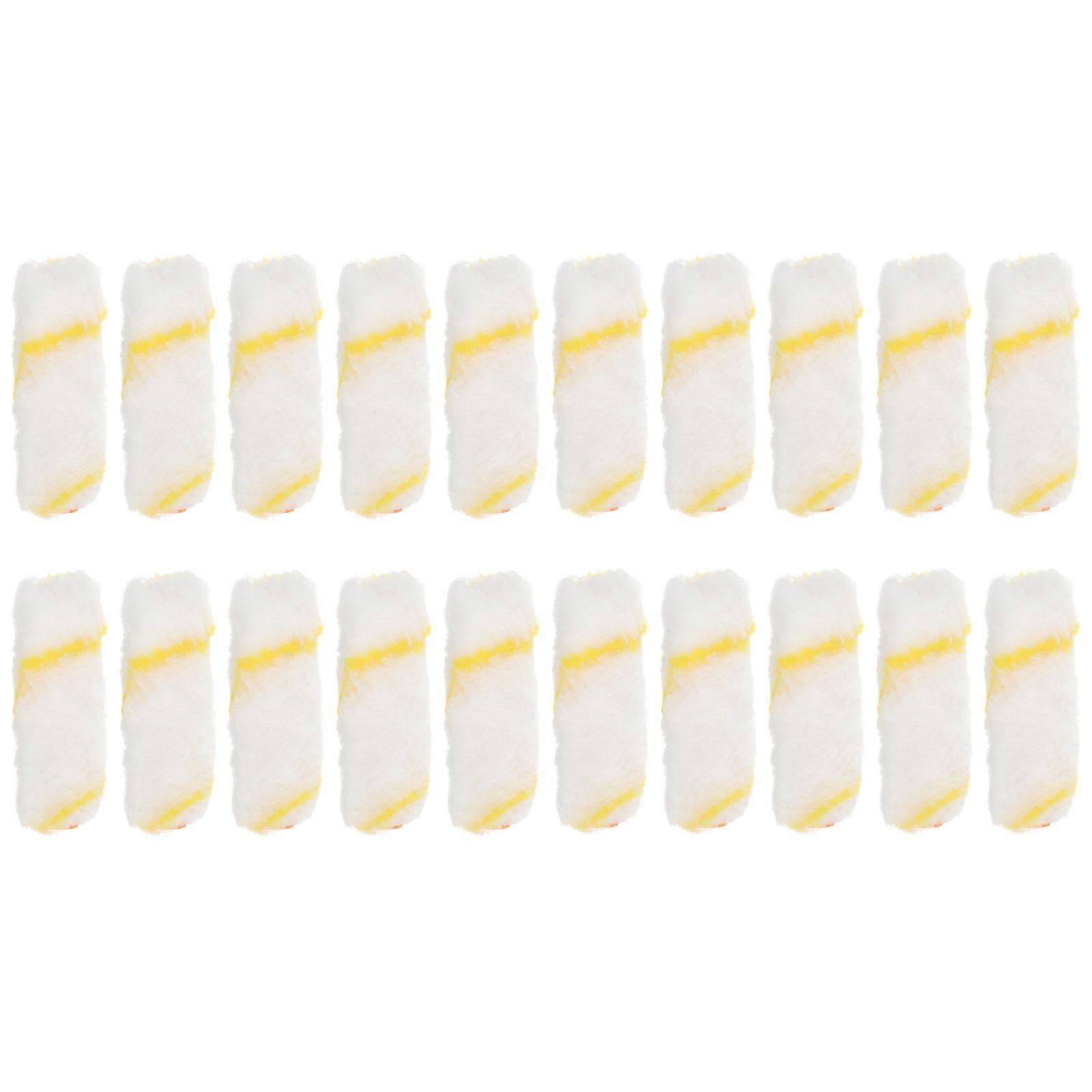 20PCS Paint Roller Cover Mini Rollers Cover Polyester Roller Sleeve Decorators Brush Smooth Tools No Handle
