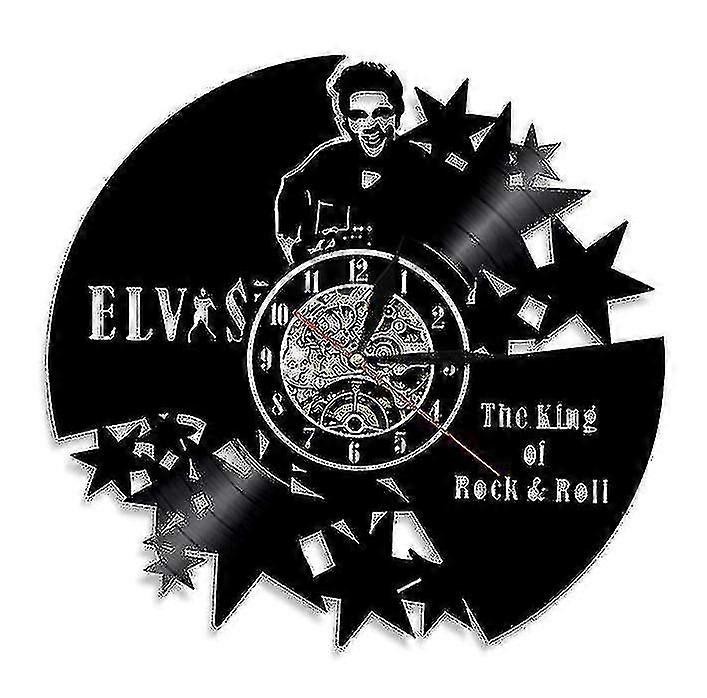 suitable for elvis vinyl record wall clock, retro home decor wall clock