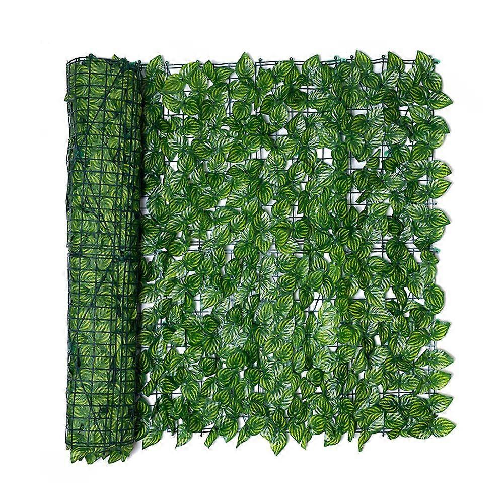 Artificial Ivy Fence for Privacy, Wire Mesh, Artificial Balcony Fence (0.5x1m Green)