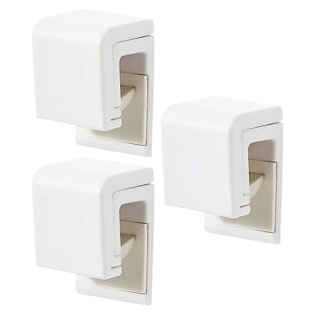 3pcs Wall Mounted Toothpaste Holder Clips, Space Saving Bathroom Organizer for Toothpaste, Facial Products, and Nail Tools, Tidy & Clean Design