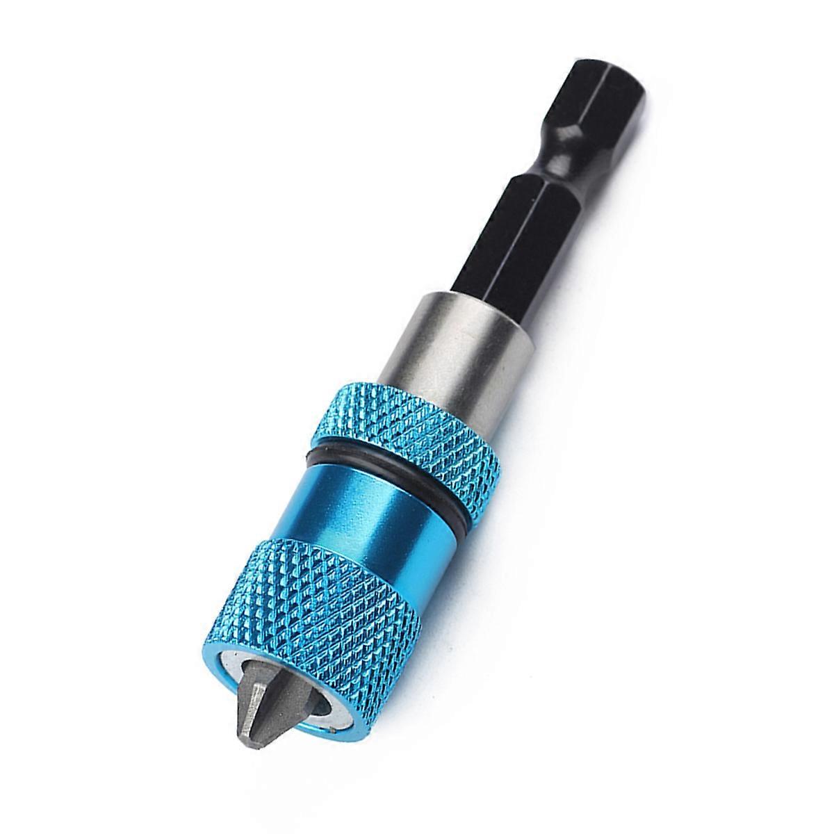 Magnetic Screwdriver Bit Holder with Strong Magnetism for Drill Use Extendable and Limit Adjustable Blue Stainless Steel