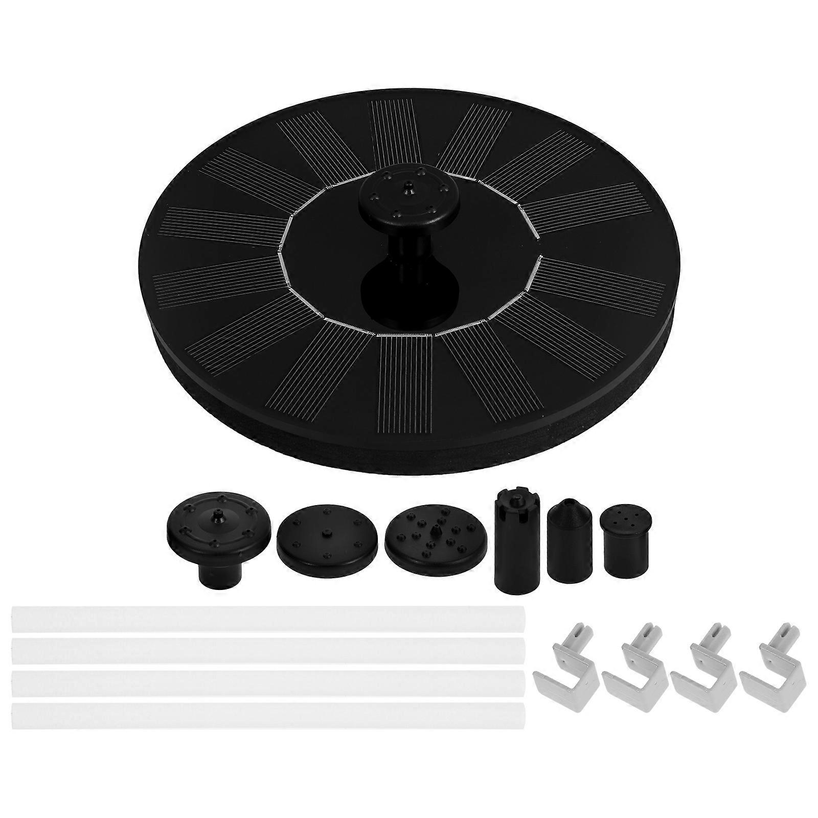 Floating Solar Fountain Water Pump With Four Nozzles For Oxygen Supply Garden 1Pack