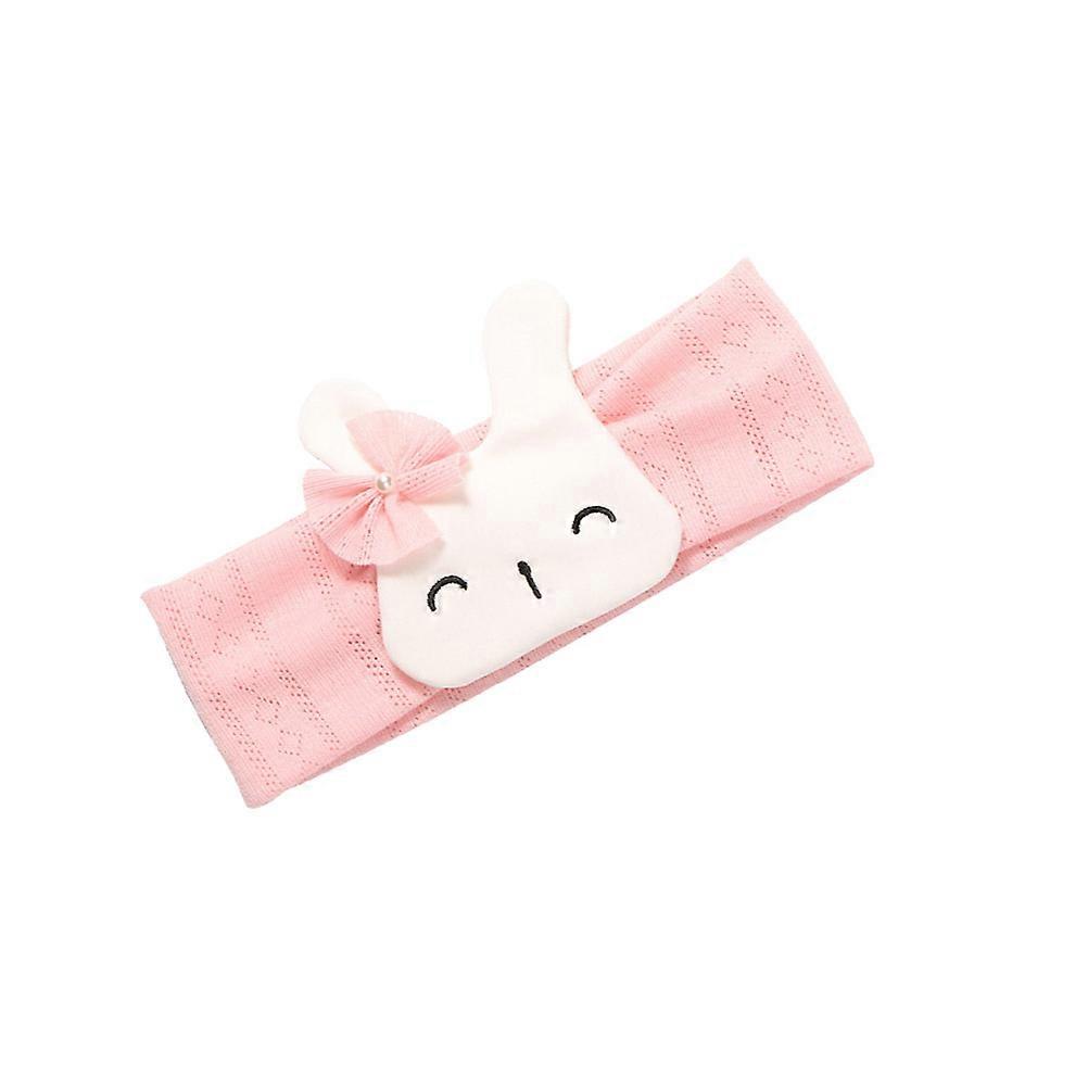 Adorable Rabbit Shaped Toddler Hair Bands Pink Soft Baby Headbands Practical 1Pcs