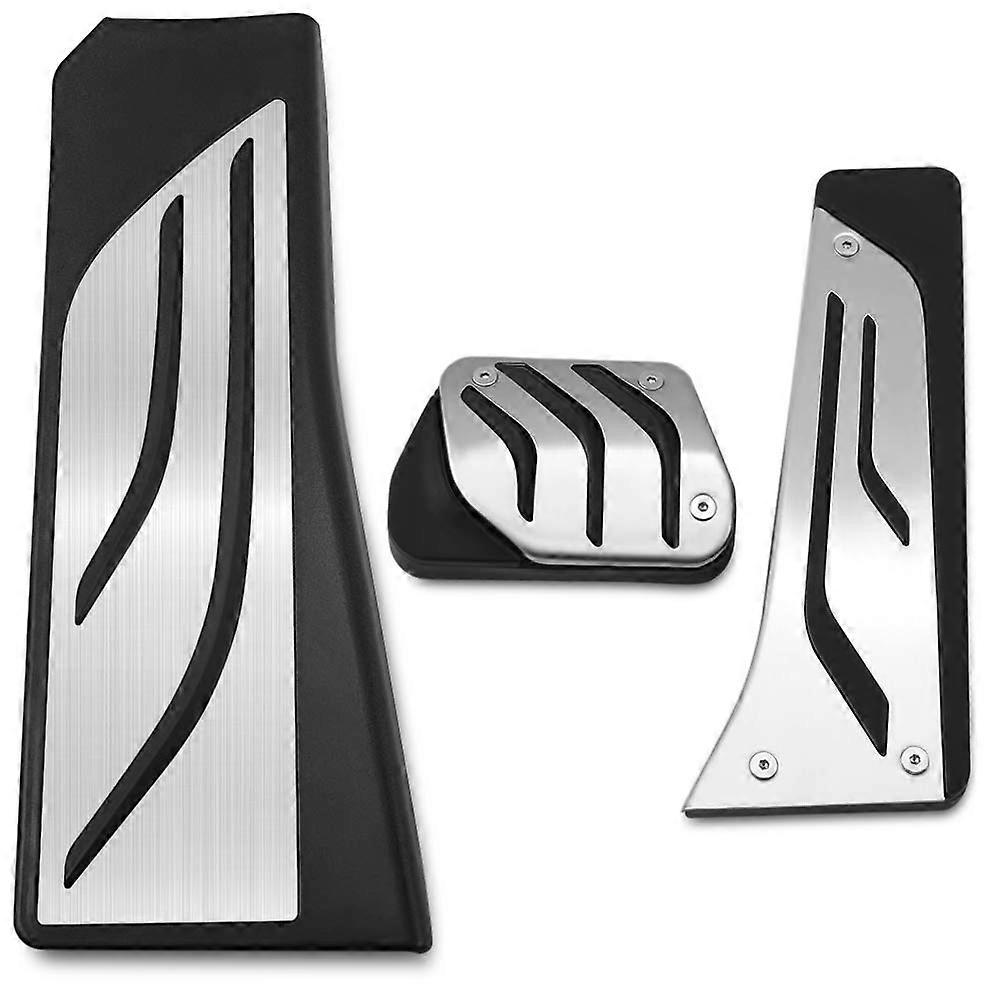 Pedal Caps Fit For BMW 5 6 7 Series E65 E67 E68 F01 F02 F10 F07 F12 F13 (Color: LHD Full AT Set)