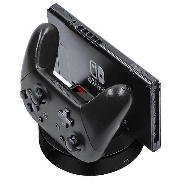 compatible with One Nintendo Switch Console Charger Controller's Charging Station Base Two external USB power outlets-black