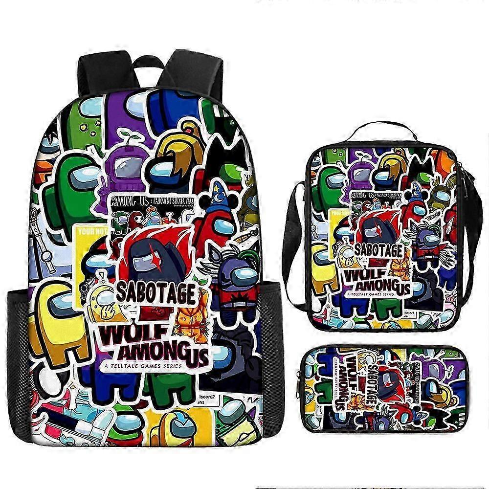 Among Us 3-Piece School Kit - Fun Backpack Set for British Children