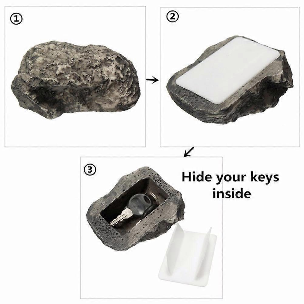 Resin Stone Key Box for Hidden Key Holding Looks Real and Blends with Yard Landscaping 6.3 Inches