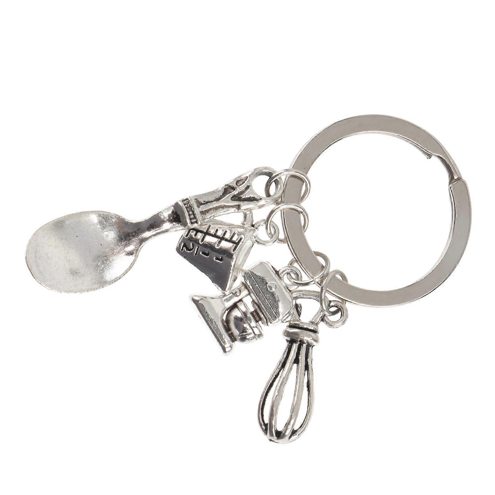 Creative Appearance Design Culinary Team Keyholder Gift Kitchen Tool Decor Silver 1Pcs