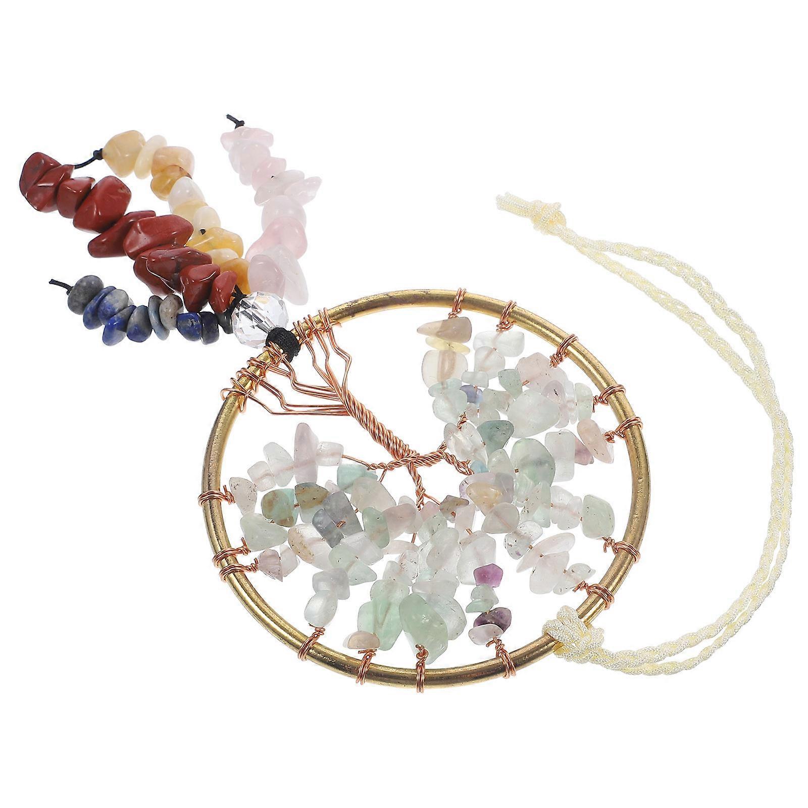 Tree Of Life Hanging Ornament Car Rear View Mirror Accessory 26X7X1.5CM Assorted Color Featuring Artistic Design 1Set