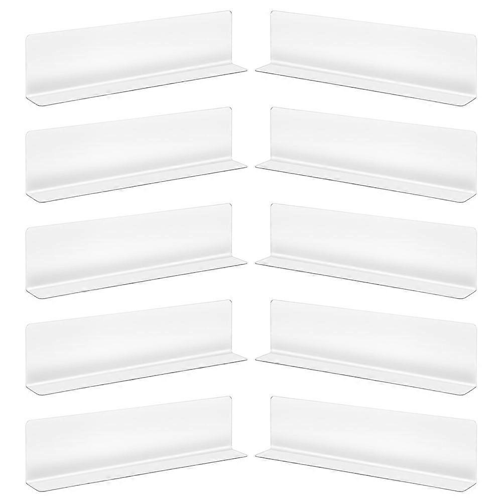 L Shaped Dividers Clear Pvc Shelf Dividers For Supermarkets Retail Store Design Transparent Clapboard For Quick Access 10Pcs