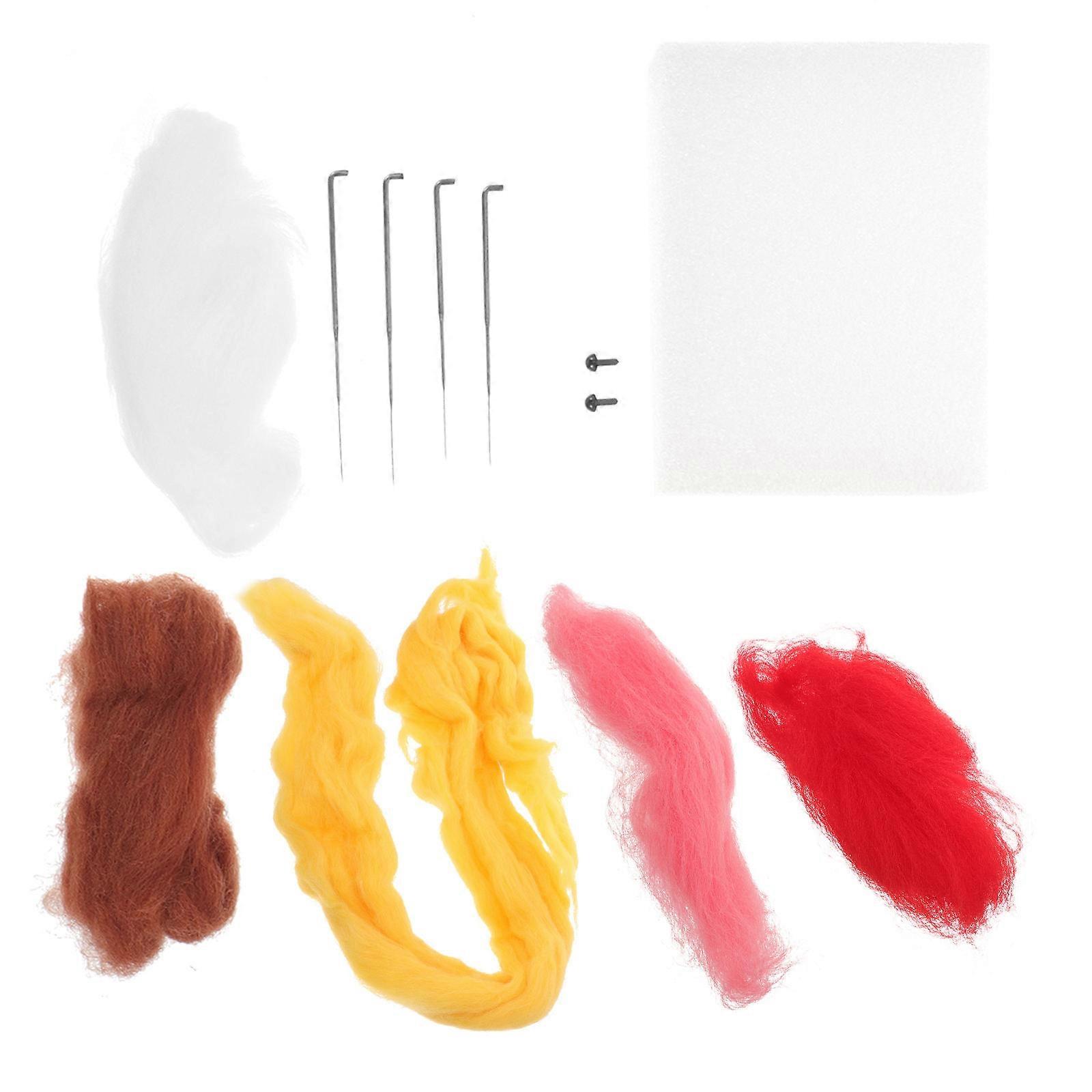 Felt Diy Ornament Material Felting Needle Kits For Beginners Needle Felting Set Bee Doll Kit Friend Gathering Foam Board 1Set