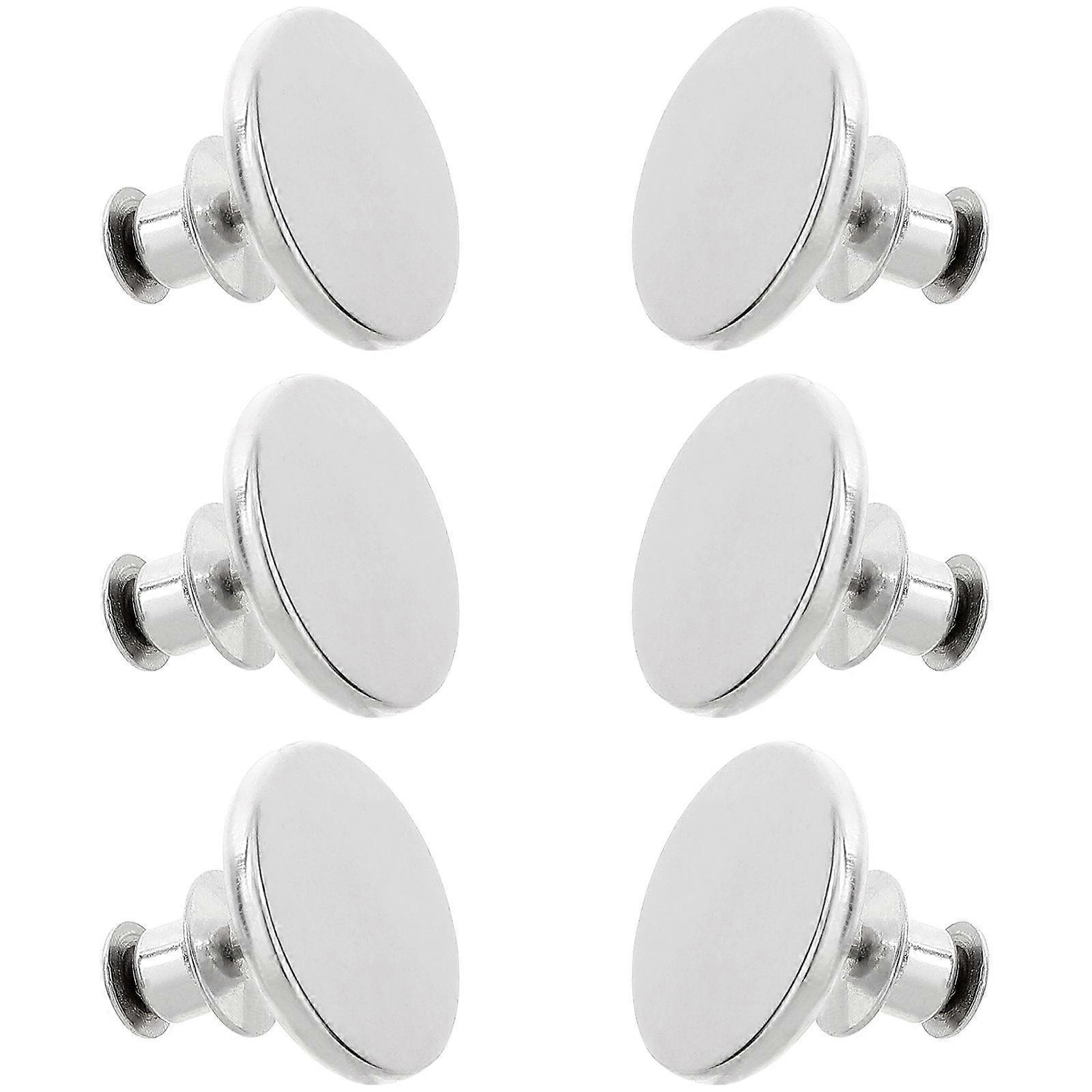 Curtain Magnets Closure with Tack Magnetic Buttons for Drapes Made of Stainless Steel Silver Color