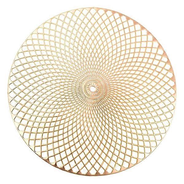 2 pcs. Placemat Spiral Pattern Light Gold Round Placemat Empty Table Protector Placemat Coffee Cup Protector