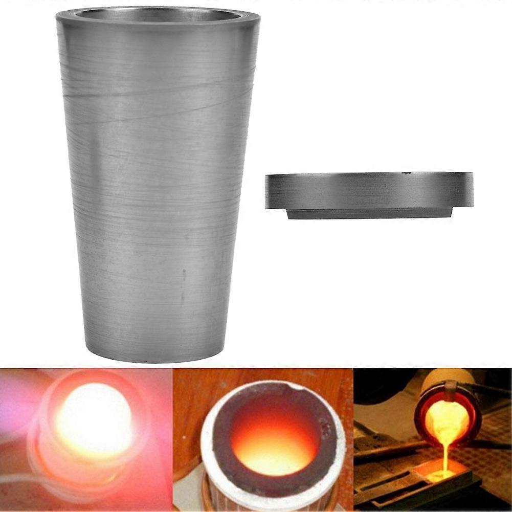 Graphite Crucible Metal Liquid Melting Mixing Tool for Geology Experiment Analysis Diameter 60 x height 105mm graphite crucible with cover