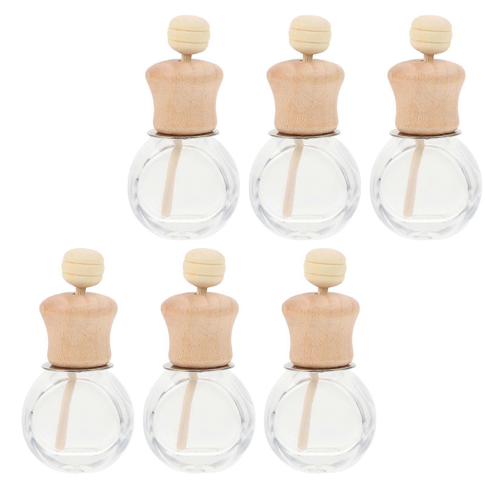 6pcs Glass Essential Oil Bottles for Storage Rotatable Perfume Containers Multi Color