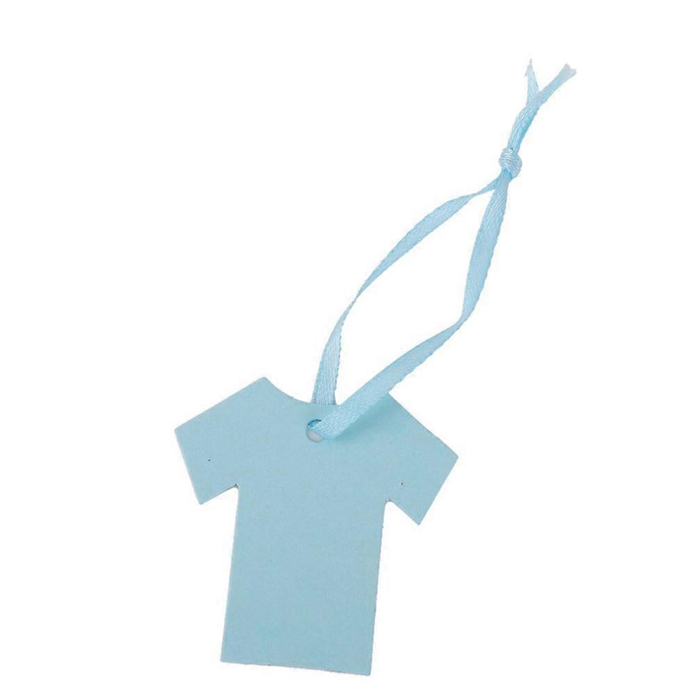 Baby Shower Party Tags Paper Cloth Shape for Gift Use 100Pcs Blue