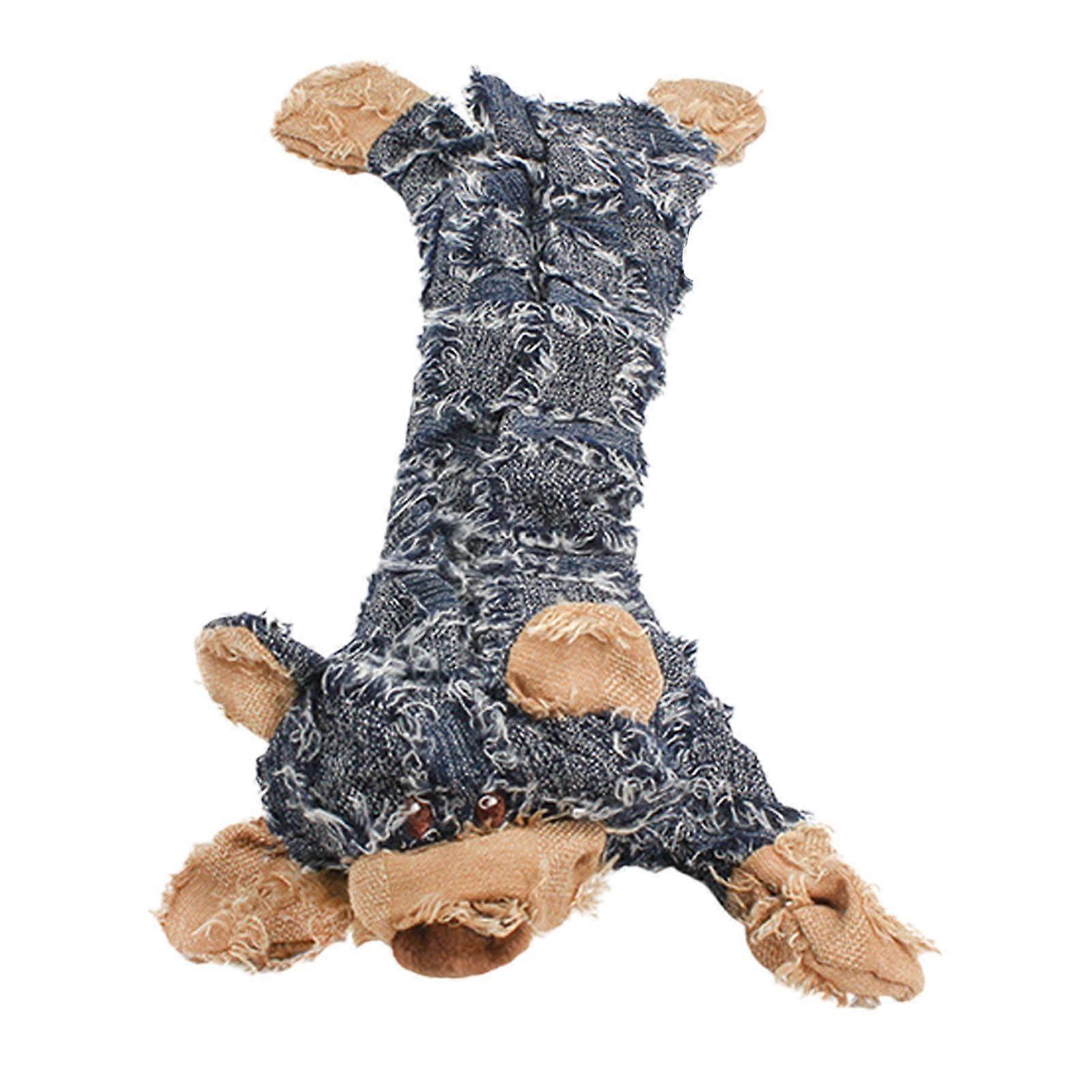 Durable Plush Bear Dog Chew Toy with Squeaker for Small, Medium and Large Breeds (S-36x15cm / L-50x21cm)