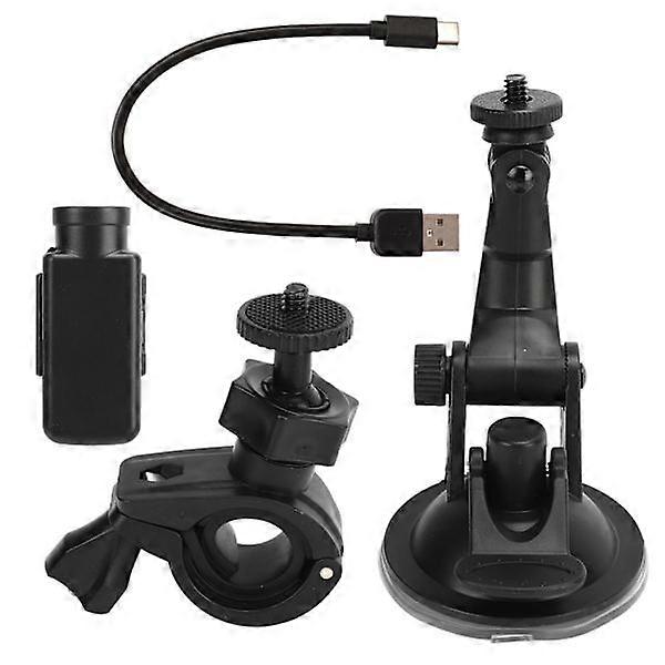 V17 Bicycle Camera Helmet Camera 1080P One-Button Function 16GB Storage with Suction Cup Mount Handlebar Mount