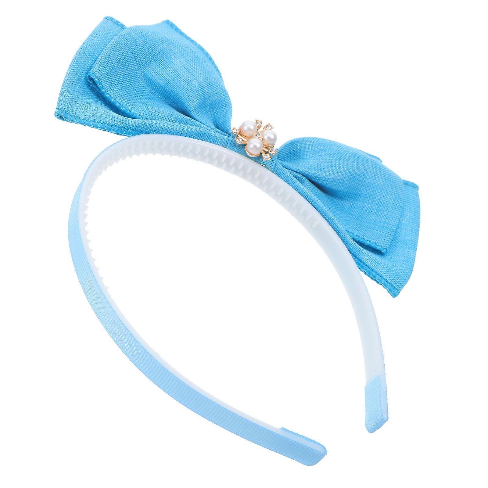 Comfortable Bowknot Hairband Designed For Girls Perfect For Parties And Everyday Activities In Sky-blue 1Set