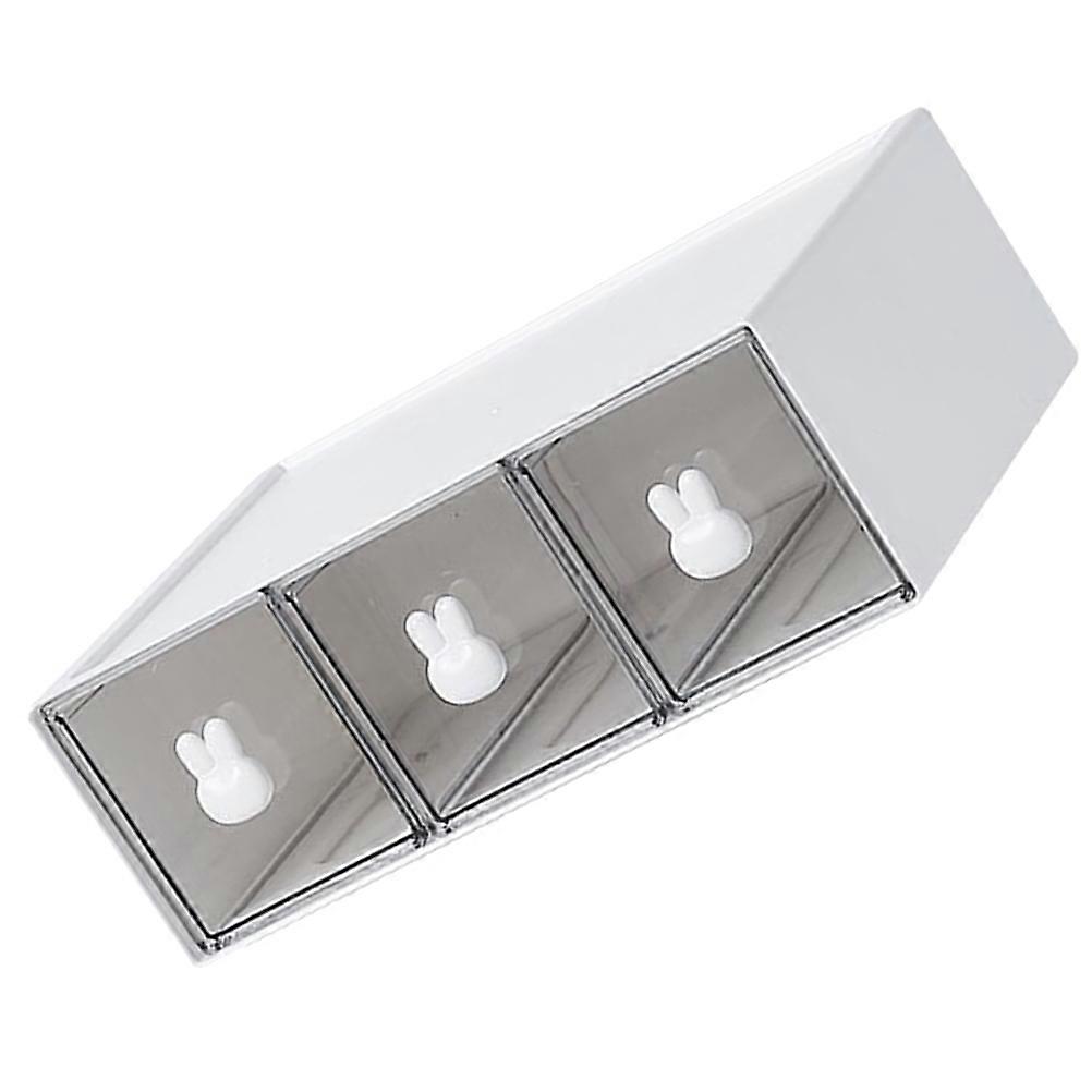 White ABS Desk Organizer for Storage Simple and Fashionable Desktop Storage Box 70.5x18.5x11.5 cm