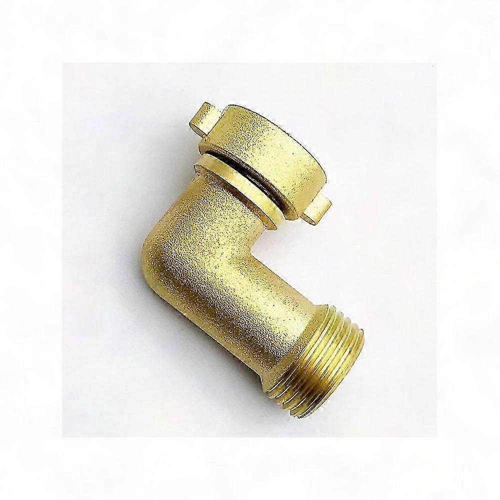 90 Degree Brass Garden Hose Elbow Connector - Solid Brass Adapter (2Pcs)