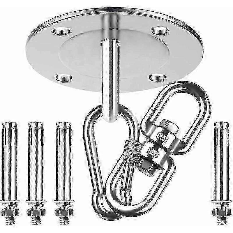 360-Degree Swivel Stainless Steel 304 Ceiling Hooks with 500kg Load Capacity Edition 0724