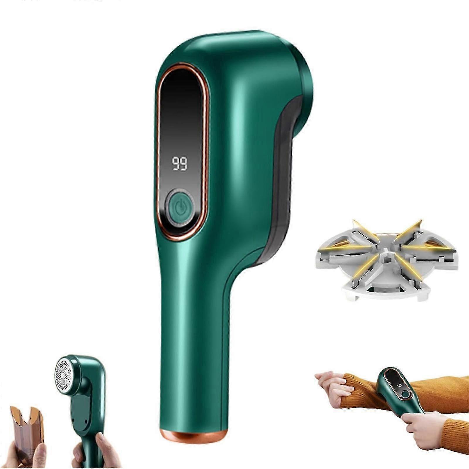 Digital Power Display Lint Remover, Rechargeable Fabric Shaver and Lint Remover for Clothes