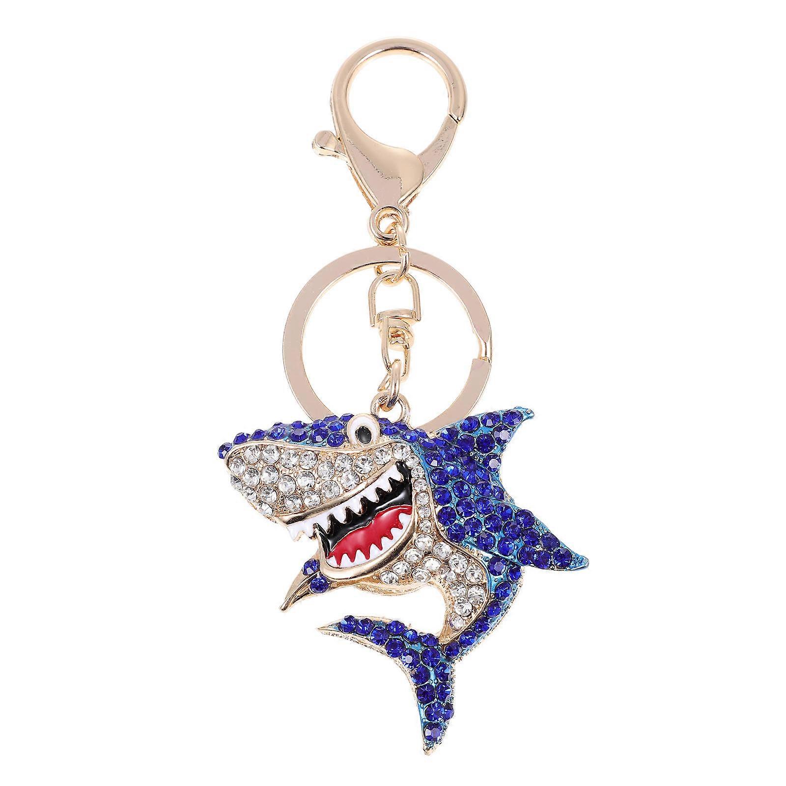 Animal Shape Pendant Shark Shaped Keyring For Key Chain Car Ornament Daily Use 11.5X5.5cm Durable 1Set