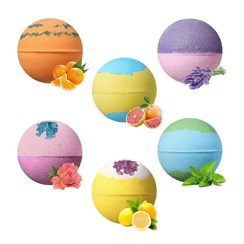 Shower Bombs Ball 6Pcs Two-tone Bubble Release Bath Products For Adults Complementing Spa Experience And Providing Unparalleled Relaxation