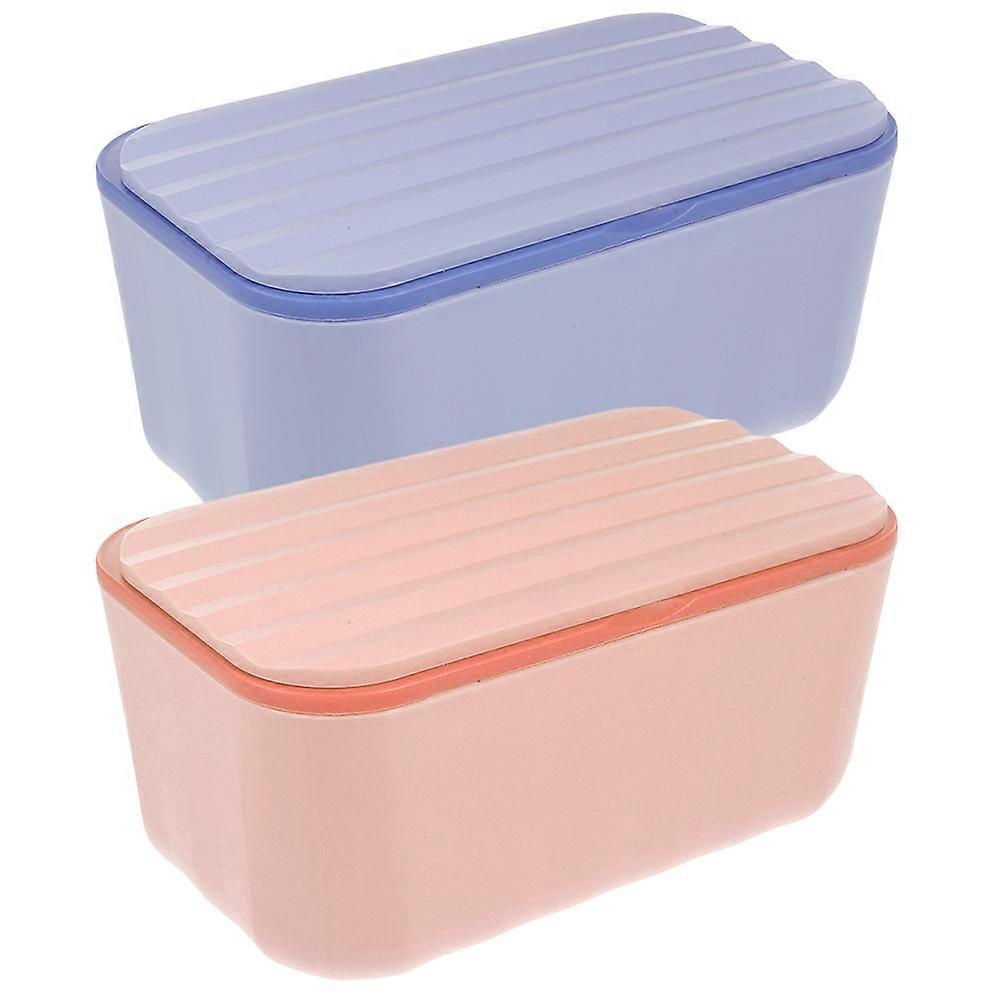 2Pcs Wipes Storage Container with Sealing Lid for Home Use Compact Plastic Travel Wipes Case