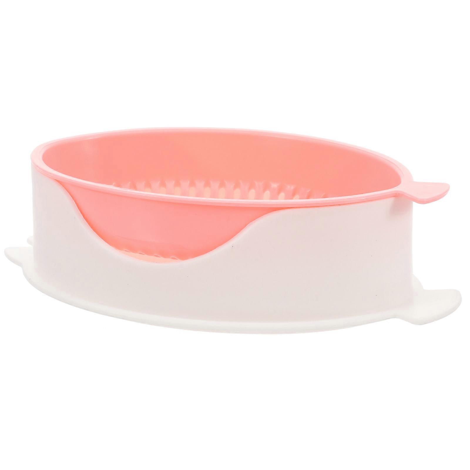 Pink Hydroponic Cat Grass Planter Box for Home Use Made of Plastic with Large Planting Area