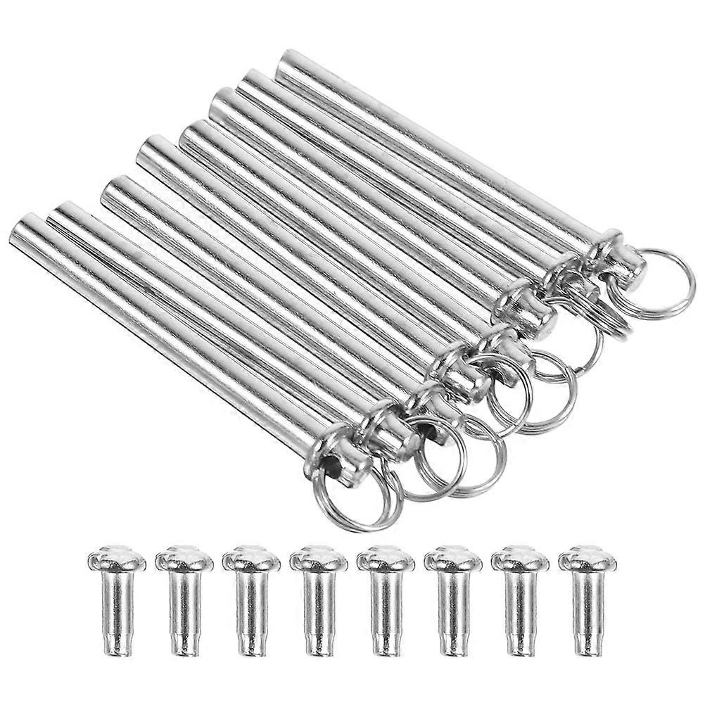 10 Sets Folding Fan Repair Kit with Metal Rivets Fasteners Replacement Parts for Hand Fan Shaft Rivets and Nuts