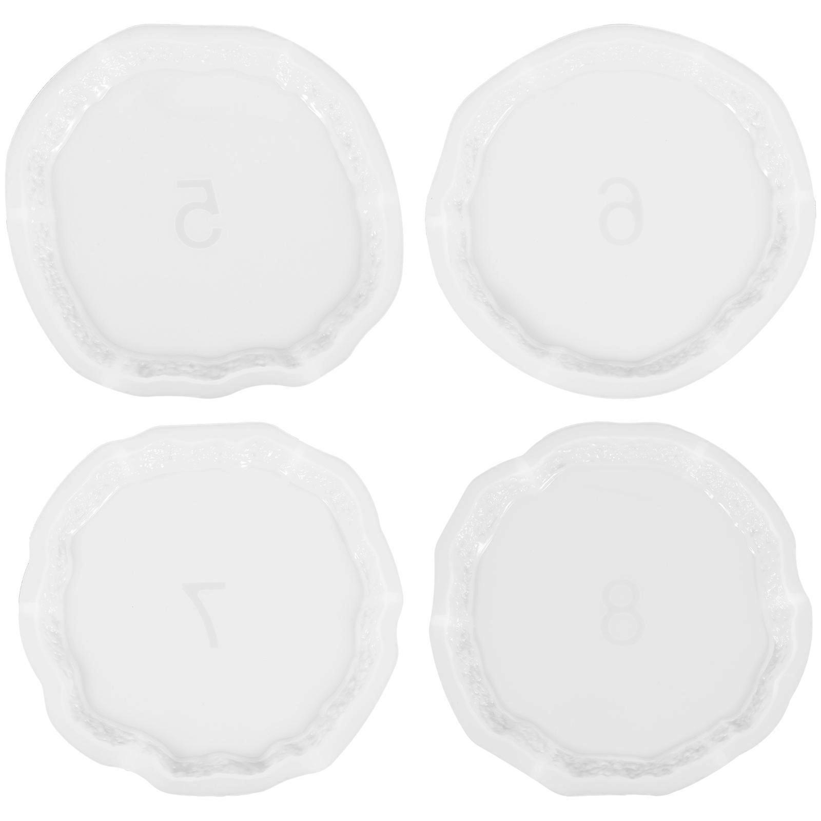 Silicone Coaster Molds for DIY Craft Perfect for Epoxy Resin White Color 4pcs
