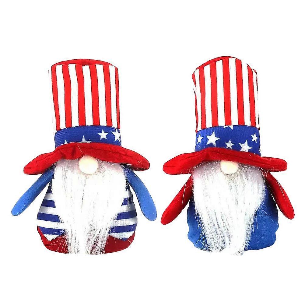 Independence Day Ornament 2Pcs Gnome Shape Home Decor United States Independence Day Style Eye-catching Design