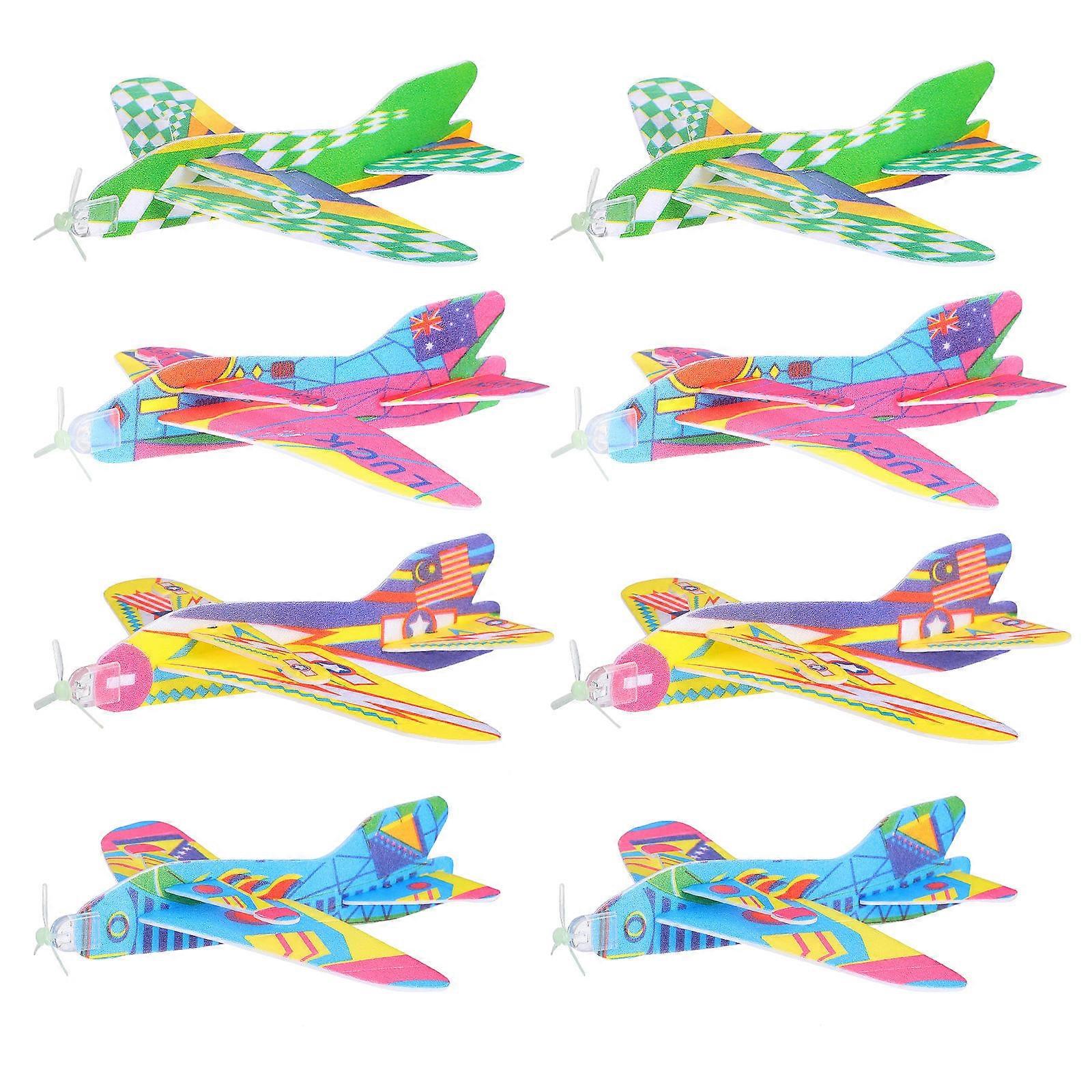 Hand Throwing Airplane Toys for Kids Playing Made from Foams Lightweight 12pcs Assorted Color