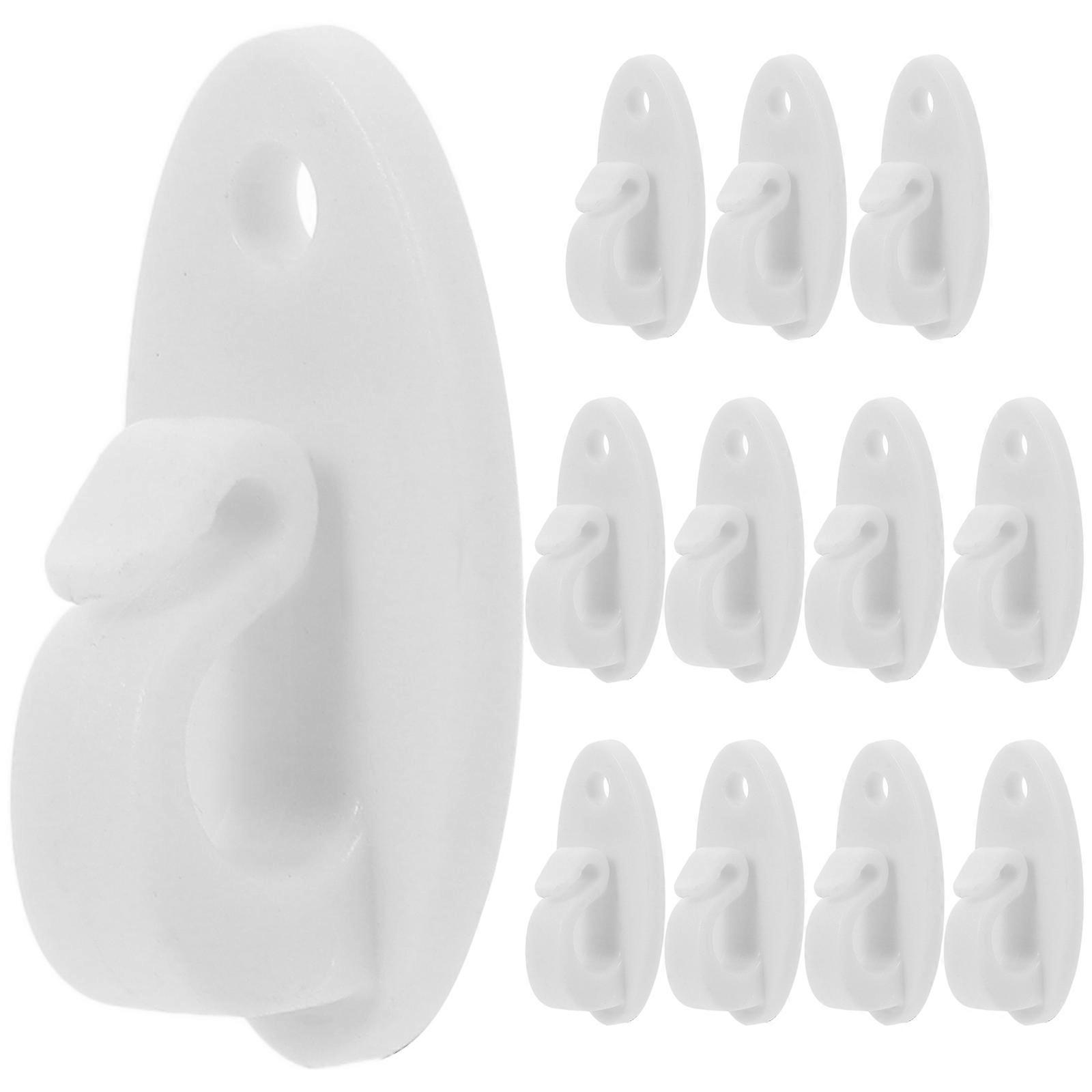 Plastic Screw In Hooks for String Lights, Plant Baskets, Lanterns & Lighting Fixtures – Easy Install, Secure & Stable Ceiling Hanging Hardware –