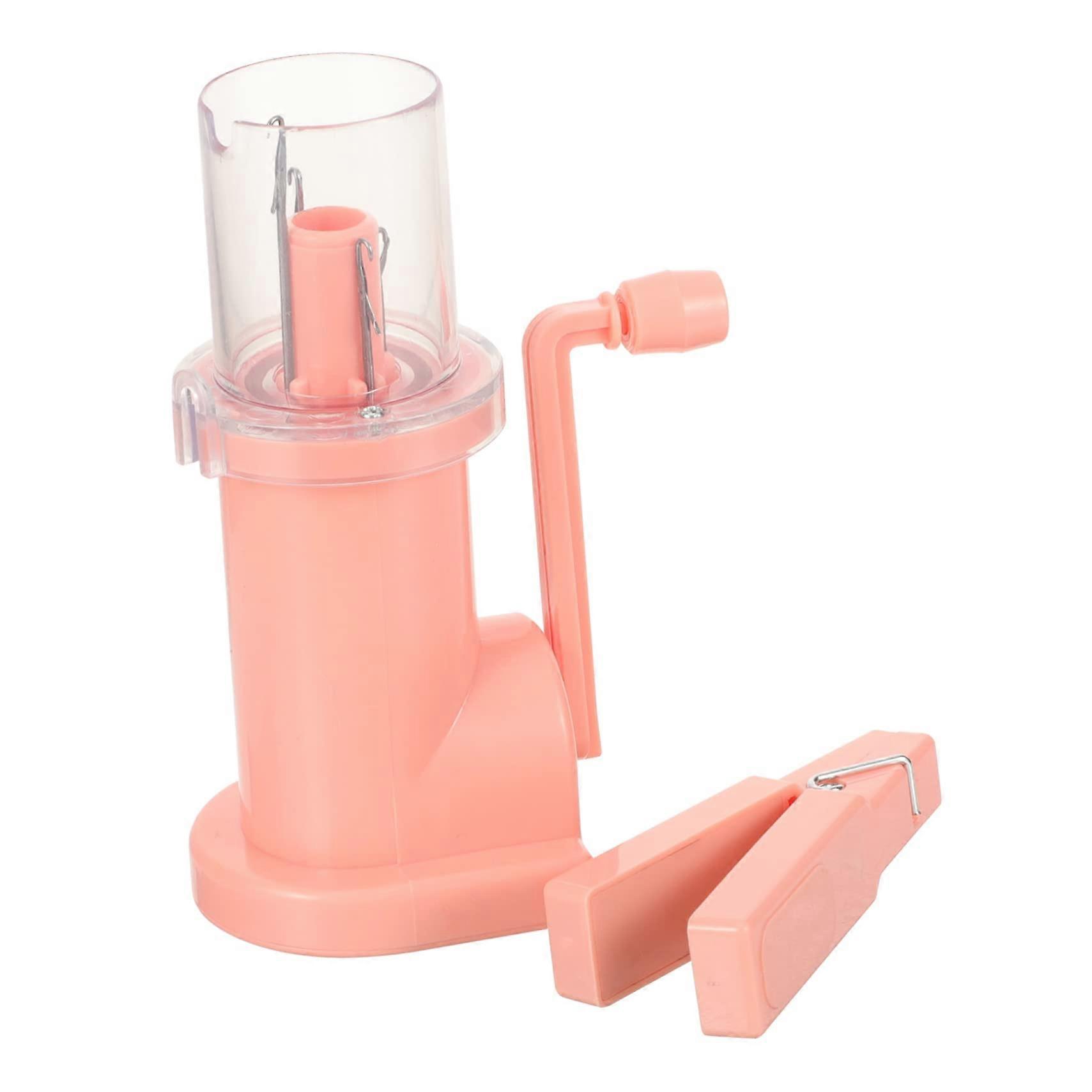 Hand Knitting Machine Rope Knitter Yarn Spinner, Portable Automatic Yarn Winder For Crocheting, Pink ABS