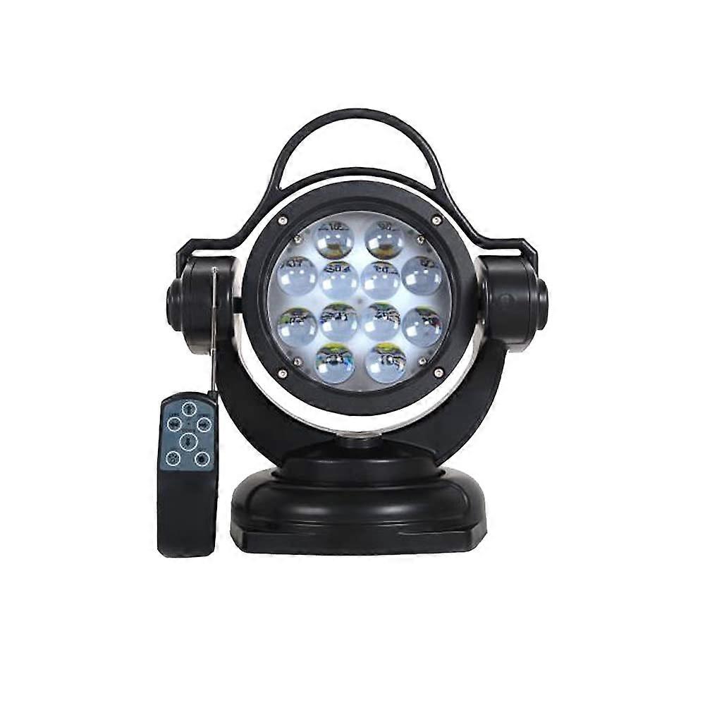 60 W LED Searchlight With Remote Control 360-Degree Rotation LED Work Light Driving Light For Cars, SUVs, Trucks, Boats